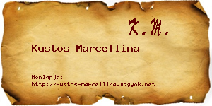 Kustos Marcellina névjegykártya